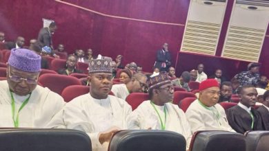 Tight Security As Shettima, Ajibola, Gbajbiamila, Abure, Six Governors Storm Court On Judgement Day