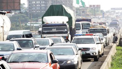 Gridlock As Petrol Tanker Gets Stuck On Lagos Road