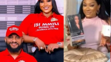 “Stop competing with May”- Netizens carpets Yul Edochie as he unveils new business with Judy Austin, days after May launched hers