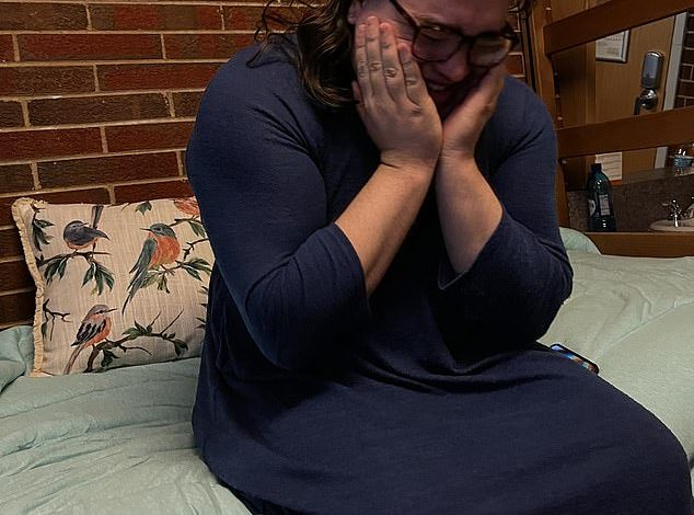 Moment sobbing transgender student Artemis Langford discovers court bid to block her from joining sorority has failed, after denying she’s predator who stared at girls while sporting erection