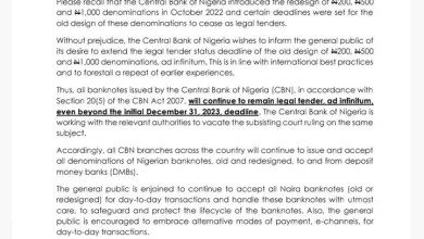 Old N200, N500, N1000: CBN Gives Expiration Date
