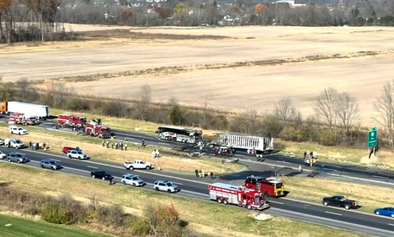 Ohio bus crash – dwell: ‘Mass casualty incident’ after semi-truck collides with bus of highschool college students