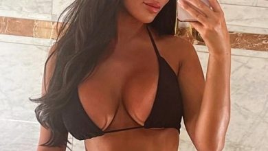 TOWIE’s Yazmin Oukhellou shows off her new ‘non surgical BBL’ as she poses in a pink thong lingerie set