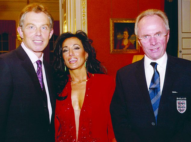 ‘He did ask me if I was having an affair with Tony Blair’: Sven Goran Eriksson’s first lady of football Nancy Dell’Olio issues a touching salute to her ‘fighter’ ex after he was given a year to live… and admits she still holds feelings for him