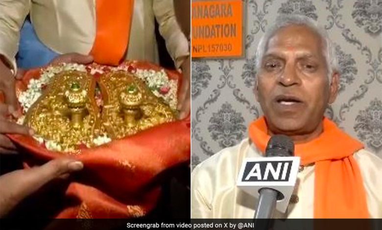 Hyderabad Man, 64, To Walk 7,200 Km To Ayodhya Carrying Gold Slippers